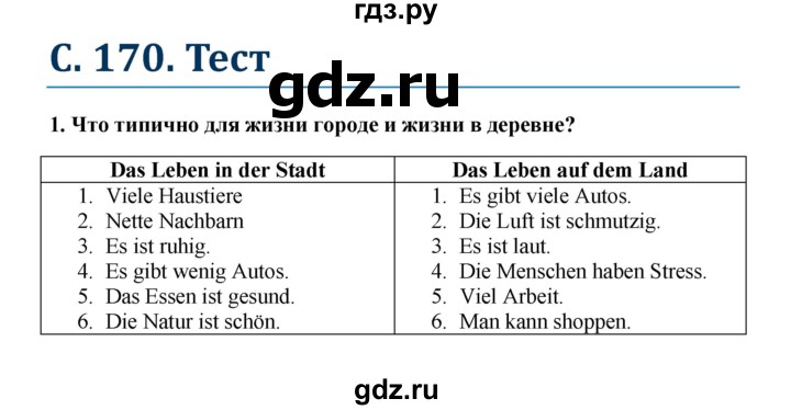 ГДЗ по немецкому языку 7 класс Радченко Wunderkinder Plus Базовый и углубленный уровень страница - 170, Решебник к учебнику Wunderkinder