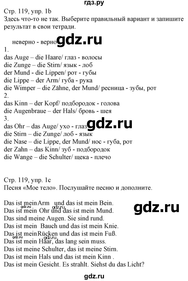 ГДЗ по немецкому языку 7 класс Радченко Wunderkinder Plus Базовый и углубленный уровень страница - 119, Решебник к учебнику Wunderkinder Plus