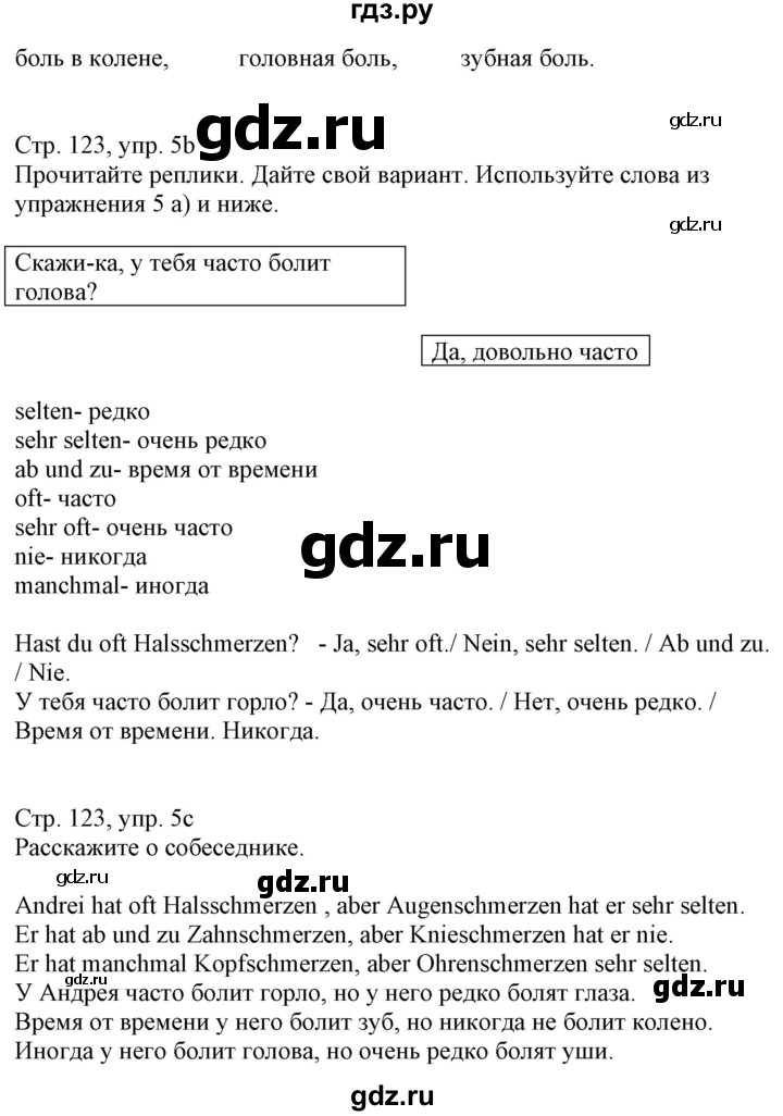 ГДЗ по немецкому языку 7 класс Радченко Wunderkinder Plus Базовый и углубленный уровень страница - 123, Решебник к учебнику Wunderkinder Plus