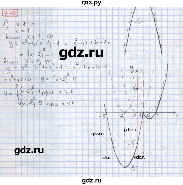 ГДЗ по алгебре 9 класс Мерзляк  Углубленный уровень § 7 - 7.45, Решебник к учебнику 2017