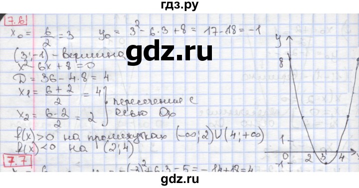 ГДЗ по алгебре 9 класс Мерзляк  Углубленный уровень § 7 - 7.6, Решебник к учебнику 2017