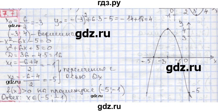 ГДЗ по алгебре 9 класс Мерзляк  Углубленный уровень § 7 - 7.7, Решебник к учебнику 2017