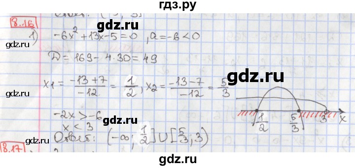ГДЗ по алгебре 9 класс Мерзляк  Углубленный уровень § 8 - 8.16, Решебник к учебнику 2017