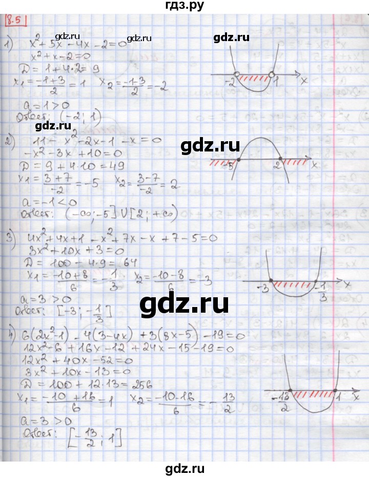 ГДЗ по алгебре 9 класс Мерзляк  Углубленный уровень § 8 - 8.5, Решебник к учебнику 2017