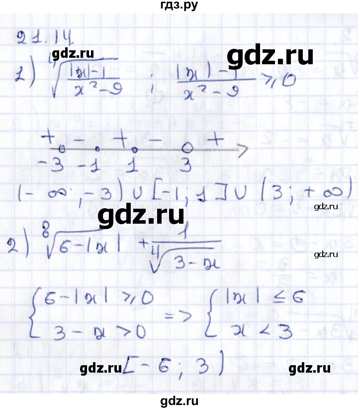 ГДЗ по алгебре 9 класс Мерзляк  Углубленный уровень § 21 - 21.14, Решебник к учебнику 2020