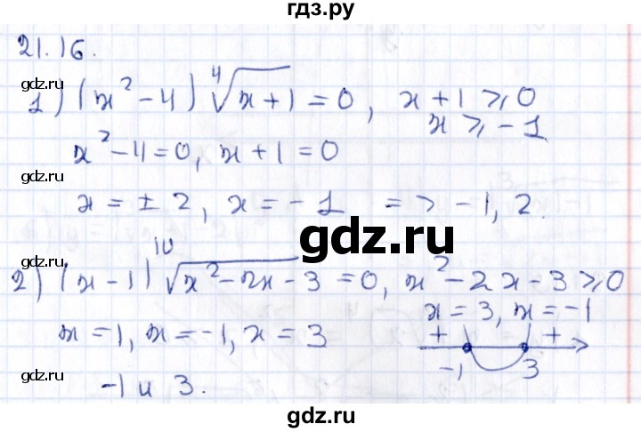 ГДЗ по алгебре 9 класс Мерзляк  Углубленный уровень § 21 - 21.16, Решебник к учебнику 2020