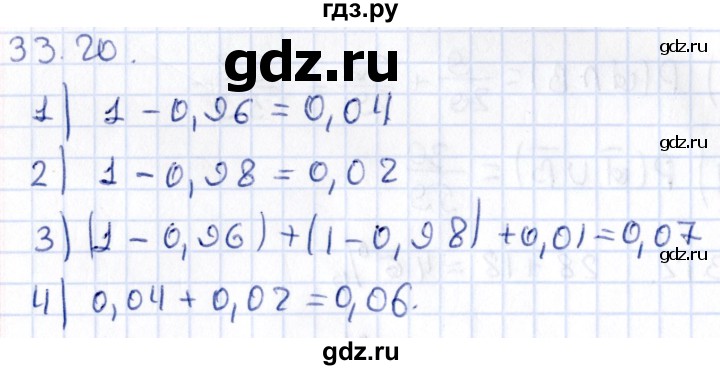 ГДЗ по алгебре 9 класс Мерзляк  Углубленный уровень § 33 - 33.20, Решебник к учебнику 2020