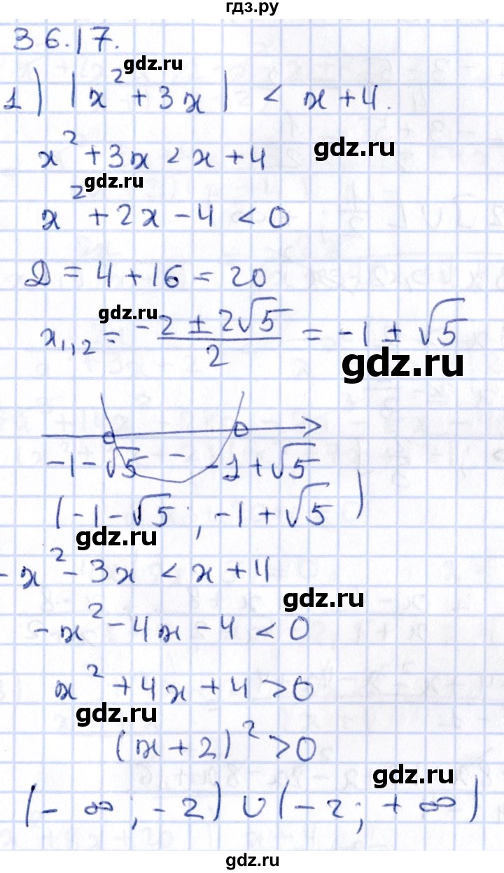 ГДЗ по алгебре 9 класс Мерзляк  Углубленный уровень § 36 - 36.17, Решебник к учебнику 2020
