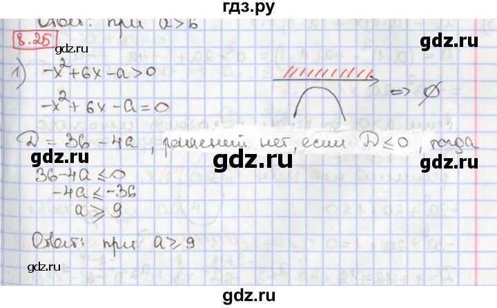 ГДЗ по алгебре 9 класс Мерзляк  Углубленный уровень § 8 - 8.25, Решебник к учебнику 2020