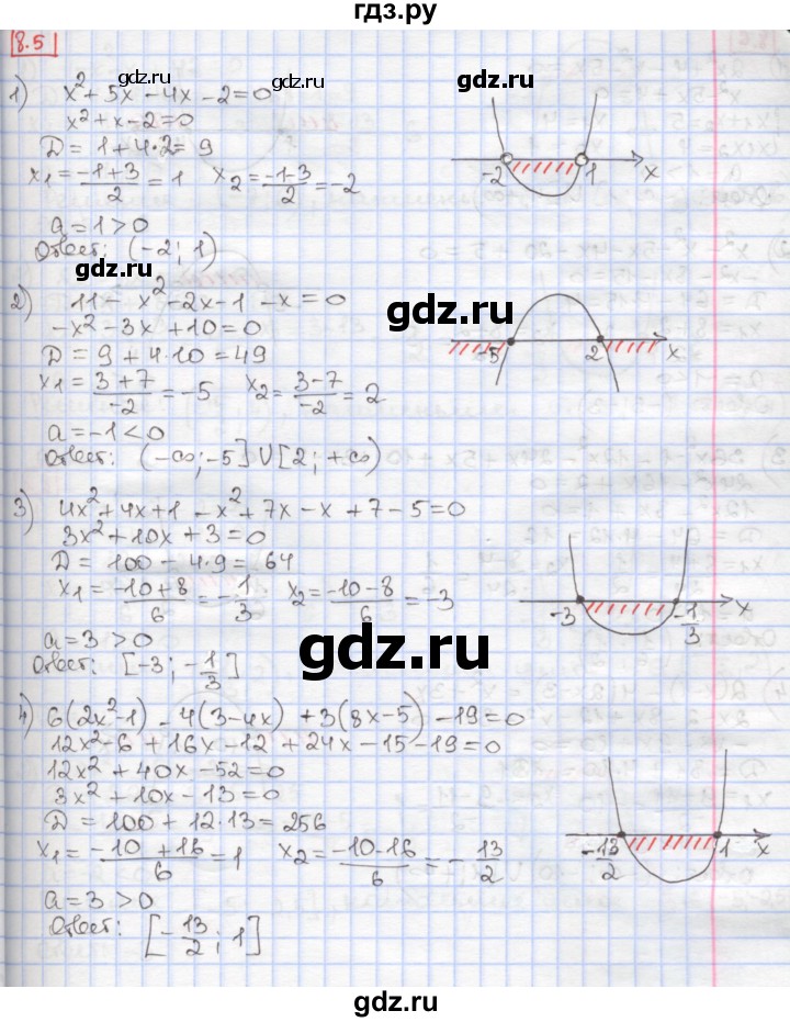 ГДЗ по алгебре 9 класс Мерзляк  Углубленный уровень § 8 - 8.5, Решебник к учебнику 2020