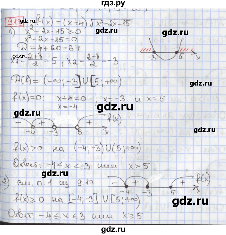 ГДЗ по алгебре 9 класс Мерзляк  Углубленный уровень § 9 - 9.17, Решебник к учебнику 2020