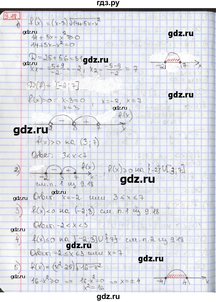 ГДЗ по алгебре 9 класс Мерзляк  Углубленный уровень § 9 - 9.18, Решебник к учебнику 2020