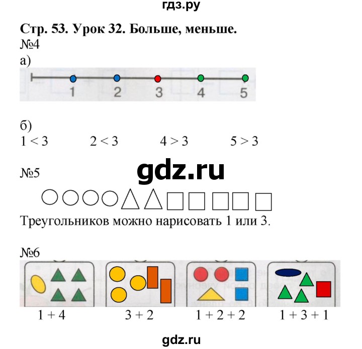 ГДЗ по математике 1 класс Петерсон рабочая тетрадь  часть 1. страница - 53, Решебник 2016