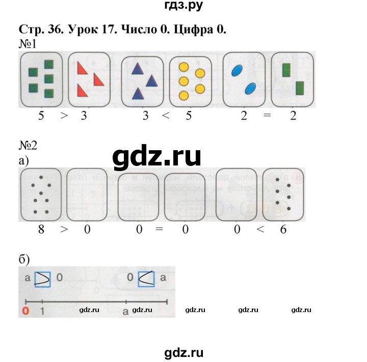 ГДЗ по математике 1 класс Петерсон рабочая тетрадь  часть 2. страница - 36, Решебник 2016
