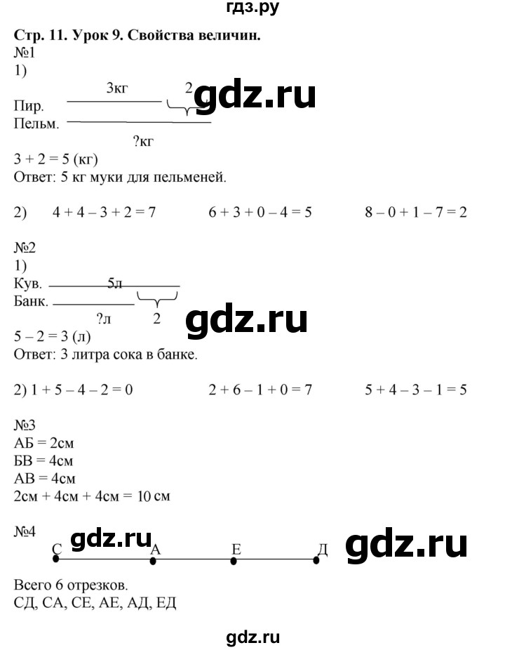ГДЗ по математике 1 класс Петерсон рабочая тетрадь  часть 3. страница - 11, Решебник 2016