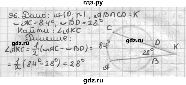 ГДЗ по геометрии 8 класс Мерзляк дидактические материалы  вариант 1 - 96, Решебник