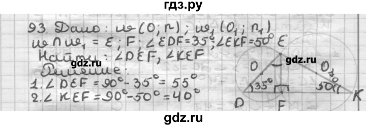 ГДЗ по геометрии 8 класс Мерзляк дидактические материалы  вариант 2 - 93, Решебник