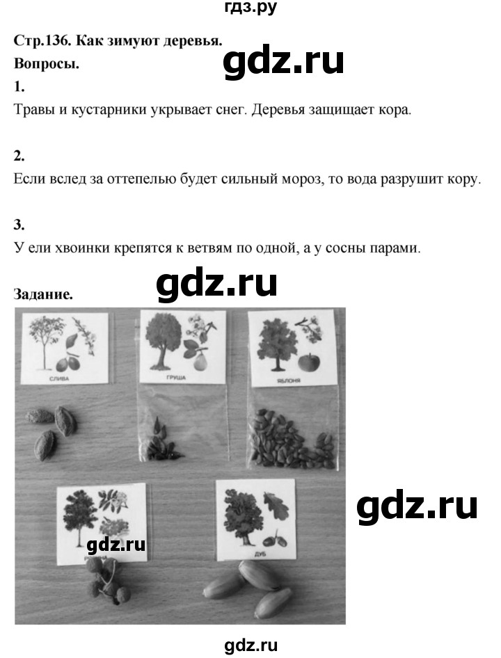 ГДЗ по окружающему миру 3 класс  Поглазова   часть 1. страница - 136, Решебник 2022