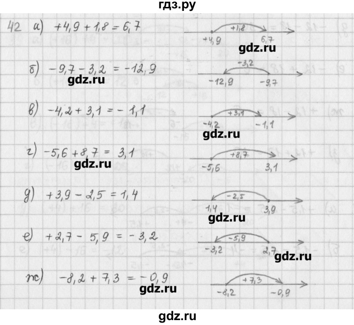 ГДЗ по математике 6 класс Гамбарин сборник задач и упражнений   упражнение - 42, Решебник