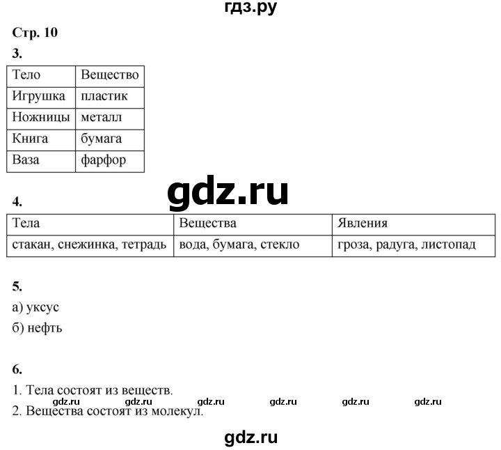 ГДЗ по окружающему миру 3 класс  Поглазова рабочая тетрадь  часть 1. страница - 10, Решебник 2024