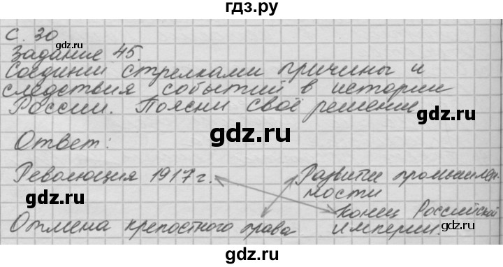 ГДЗ по окружающему миру 4 класс  Поглазова рабочая тетрадь  часть 2 (страница) - 30, Решебник №1