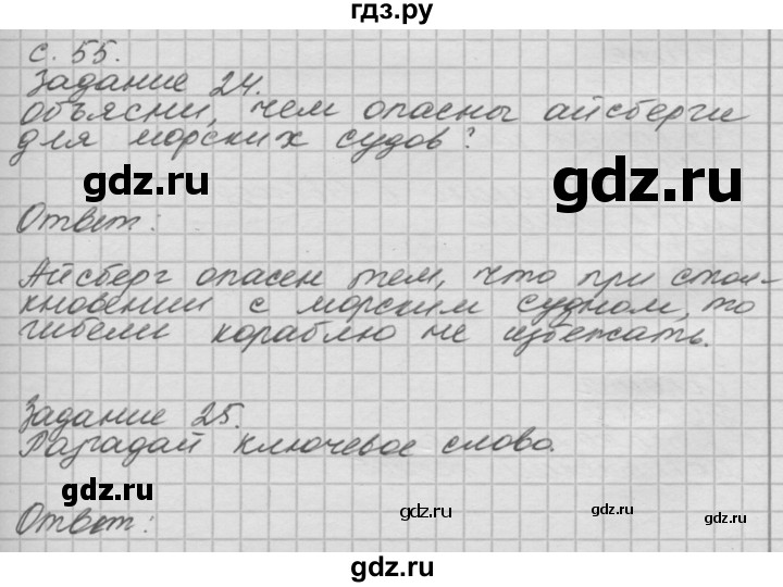 ГДЗ по окружающему миру 4 класс  Поглазова рабочая тетрадь  часть 2 (страница) - 55, Решебник №1