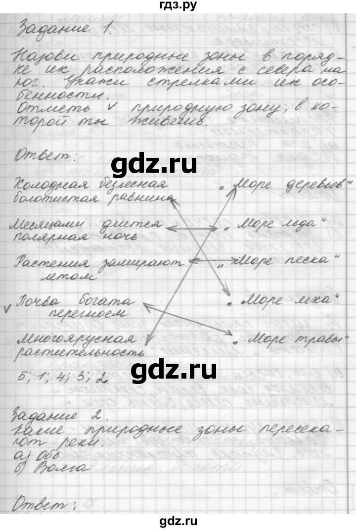 ГДЗ по окружающему миру 4 класс  Поглазова рабочая тетрадь  часть 1. страница - 61, Решебник 2016