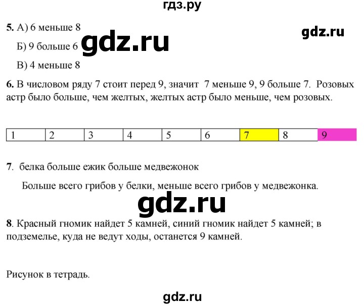 ГДЗ по математике 1 класс Башмаков   часть 1. страница - 43, Решебник 2023