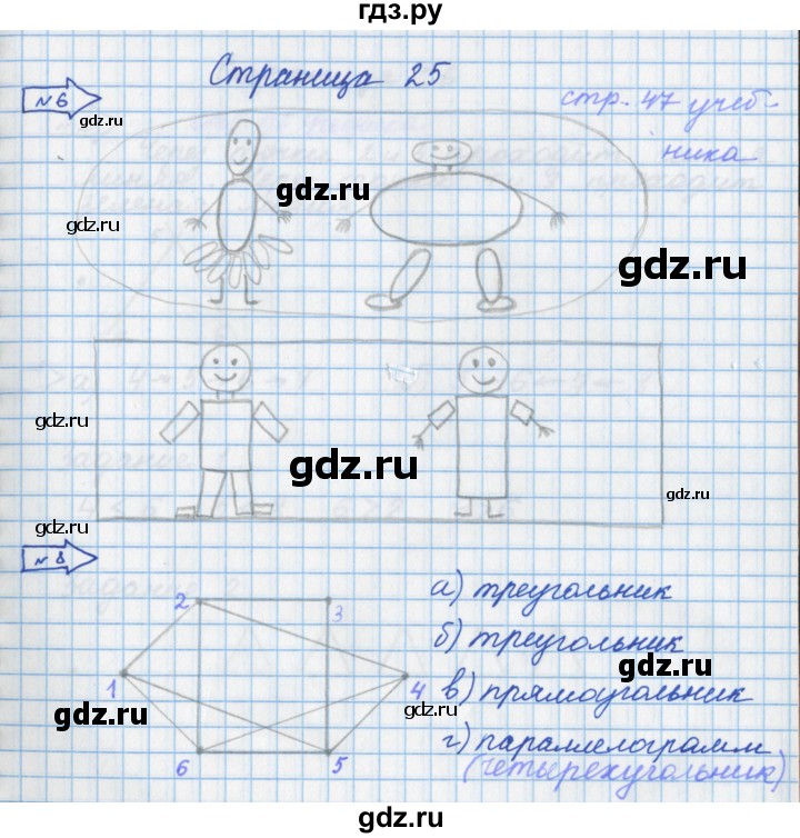 ГДЗ по математике 1 класс Нефедова рабочая тетрадь (Башмаков)  часть 1. страница - 25, Решебник