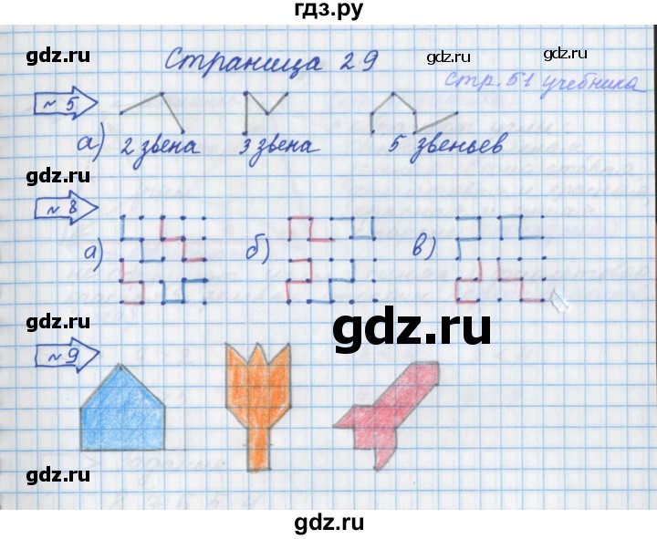 ГДЗ по математике 1 класс Нефедова рабочая тетрадь (Башмаков)  часть 1. страница - 29, Решебник