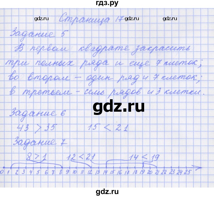 ГДЗ по математике 1 класс Нефедова рабочая тетрадь (Башмаков)  часть 2. страница - 17, Решебник