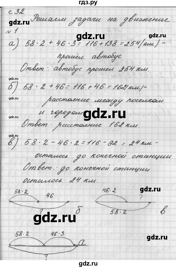 ГДЗ по математике 4 класс Башмаков рабочая тетрадь  часть 1. страница - 32, Решебник №1
