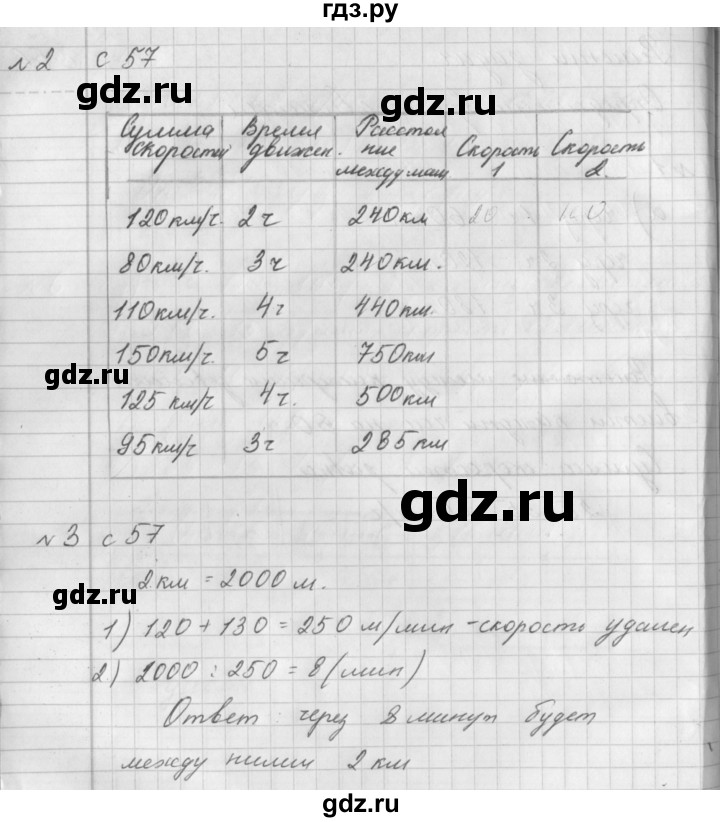 ГДЗ по математике 4 класс Башмаков рабочая тетрадь  часть 2. страница - 57, Решебник №1