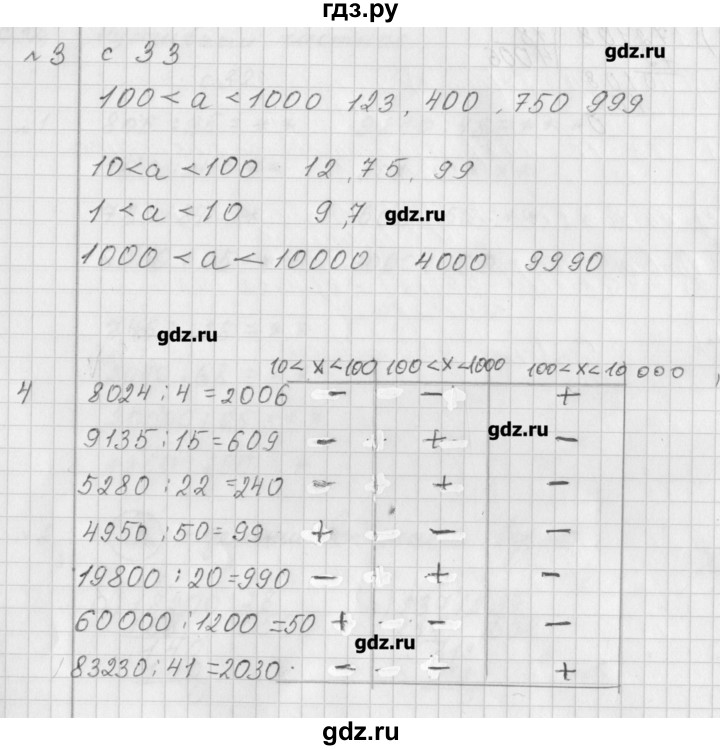 ГДЗ по математике 4 класс Башмаков рабочая тетрадь  часть 2. страница - 33, Решебник №1