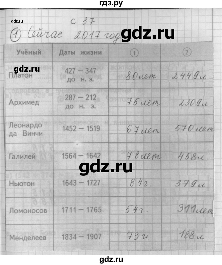 ГДЗ по математике 3 класс Башмаков рабочая тетрадь  часть 2. страница - 37, Решебник №1