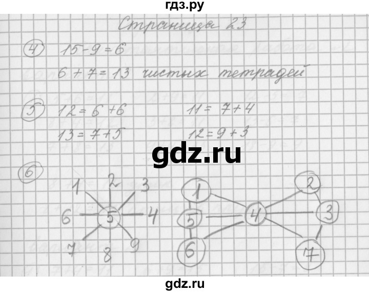 ГДЗ по математике 2 класс Башмаков рабочая тетрадь  часть 1. страницы - 23, Решебник №1