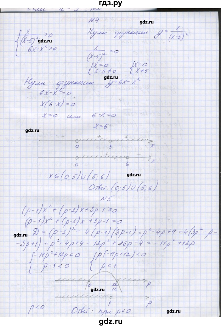 ГДЗ по алгебре 7‐9 класс Мордкович контрольные работы Углубленный уровень 9 класс / КР-1. вариант - 4, Решебник №1