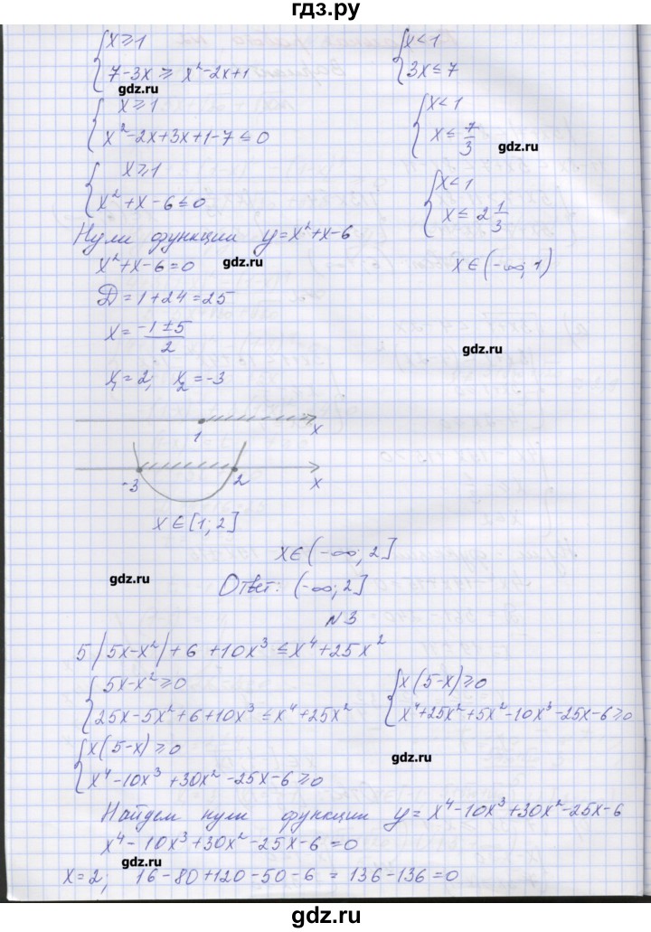 ГДЗ по алгебре 7‐9 класс Мордкович контрольные работы Углубленный уровень 9 класс / КР-2. вариант - 1, Решебник №1