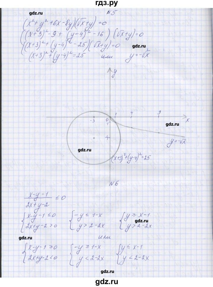 ГДЗ по алгебре 7‐9 класс Мордкович контрольные работы Углубленный уровень 9 класс / КР-3. вариант - 3, Решебник №1