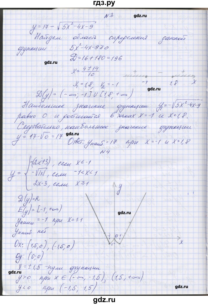 ГДЗ по алгебре 7‐9 класс Мордкович контрольные работы Углубленный уровень 9 класс / КР-5. вариант - 4, Решебник №1