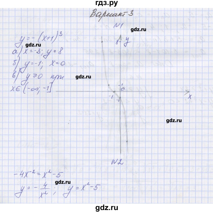 ГДЗ по алгебре 7‐9 класс Мордкович контрольные работы Углубленный уровень 9 класс / КР-6. вариант - 3, Решебник №1