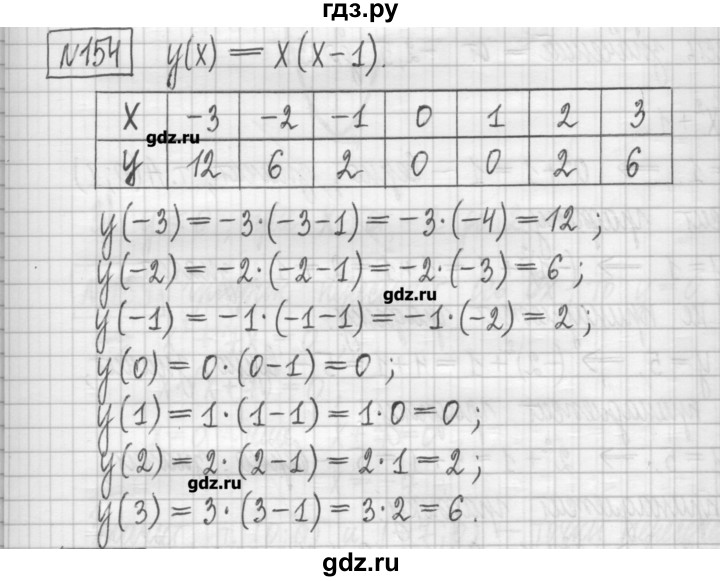 ГДЗ по алгебре 7 класс Мерзляк дидактические материалы  упражнение / вариант 1 - 154, Решебник
