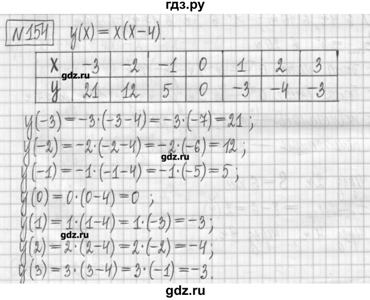 ГДЗ по алгебре 7 класс Мерзляк дидактические материалы  упражнение / вариант 3 - 154, Решебник