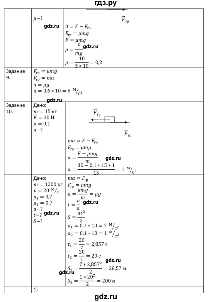 ГДЗ по физике 7 класс Грачев рабочая тетрадь  параграф - 39, Решебник №1