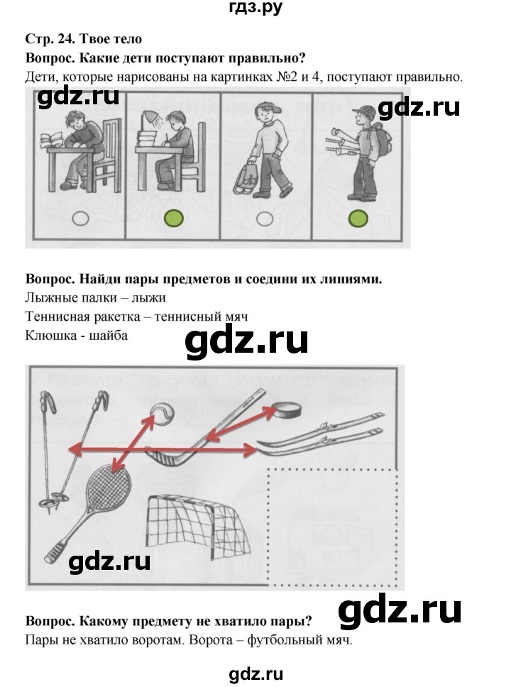 ГДЗ по окружающему миру 1 класс Ивченкова рабочая тетрадь  часть 1. страница - 24, Решебник 2017