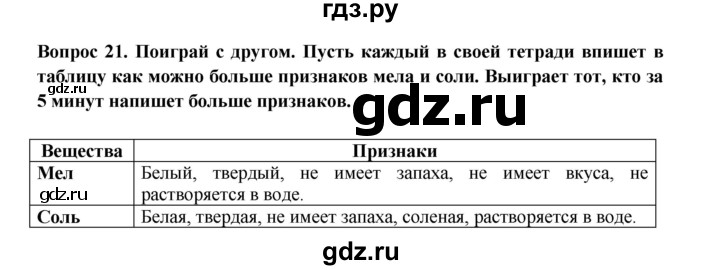 ГДЗ по окружающему миру 3 класс Потапов рабочая тетрадь  часть 1. задание - 21, Решебник 2018