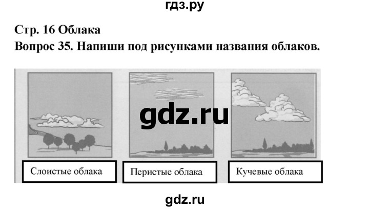 ГДЗ по окружающему миру 3 класс Потапов рабочая тетрадь  часть 1. задание - 35, Решебник 2018