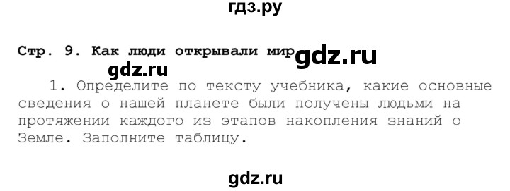 ГДЗ по географии 7 класс Душина рабочая тетрадь  страница - 9, Решебник