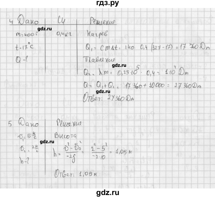 ГДЗ по физике 9 класс Марон самостоятельные и контрольные работы   контрольные работы / КР-7. вариант - 2, Решебник №1