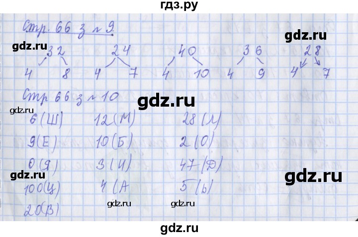 ГДЗ по математике 3 класс Дорофеев рабочая тетрадь  часть 1. страницы - 66, Решебник №1 2020